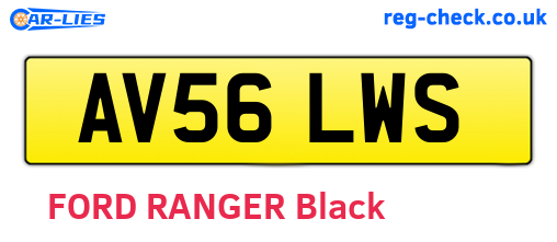 AV56LWS are the vehicle registration plates.