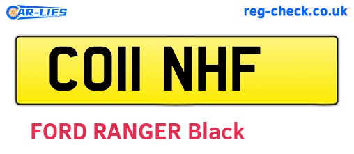 CO11NHF are the vehicle registration plates.