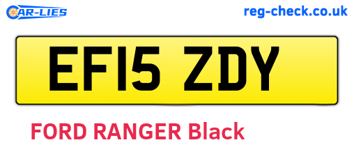 EF15ZDY are the vehicle registration plates.
