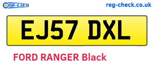 EJ57DXL are the vehicle registration plates.