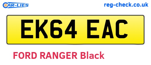 EK64EAC are the vehicle registration plates.