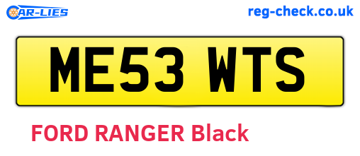 ME53WTS are the vehicle registration plates.