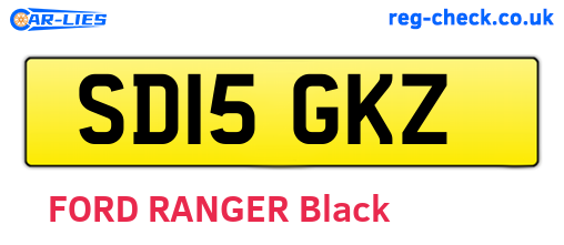 SD15GKZ are the vehicle registration plates.