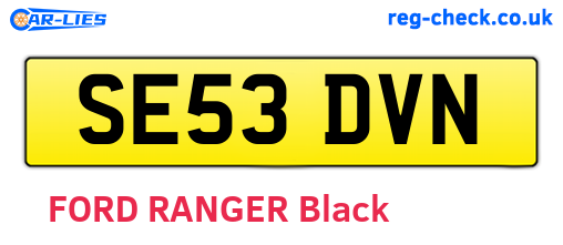 SE53DVN are the vehicle registration plates.