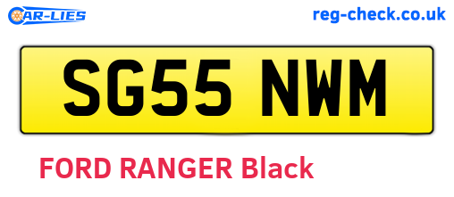 SG55NWM are the vehicle registration plates.