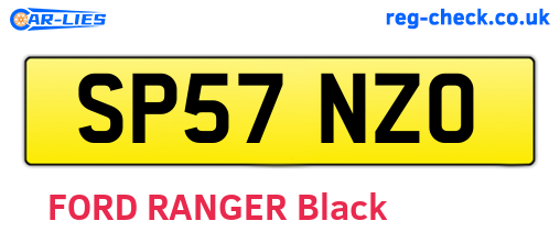 SP57NZO are the vehicle registration plates.
