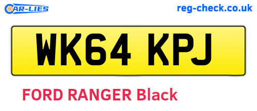 WK64KPJ are the vehicle registration plates.
