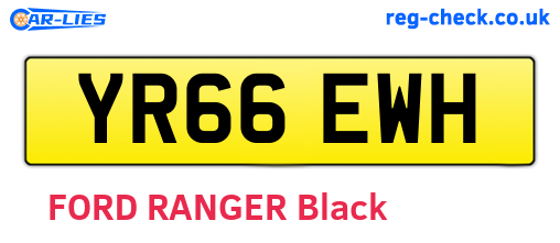 YR66EWH are the vehicle registration plates.