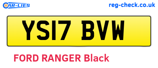 YS17BVW are the vehicle registration plates.