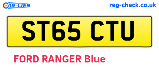 ST65CTU are the vehicle registration plates.