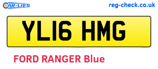 YL16HMG are the vehicle registration plates.