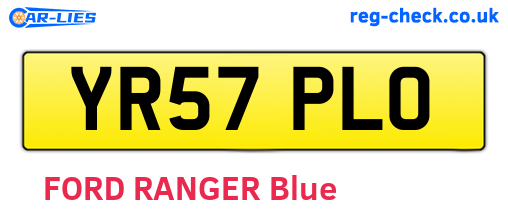 YR57PLO are the vehicle registration plates.