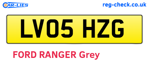 LV05HZG are the vehicle registration plates.