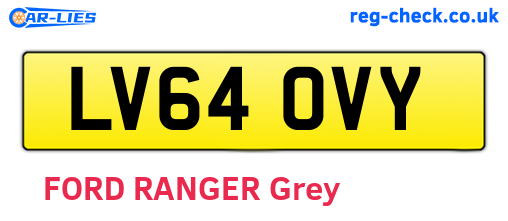 LV64OVY are the vehicle registration plates.