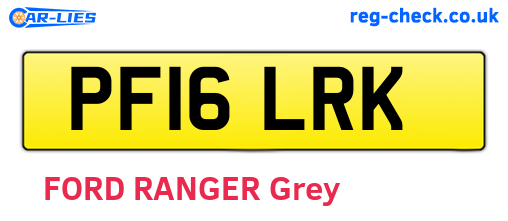 PF16LRK are the vehicle registration plates.