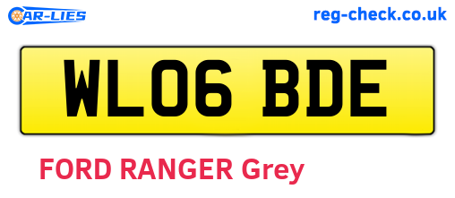 WL06BDE are the vehicle registration plates.