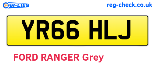 YR66HLJ are the vehicle registration plates.