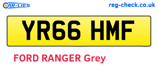 YR66HMF are the vehicle registration plates.