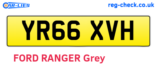 YR66XVH are the vehicle registration plates.