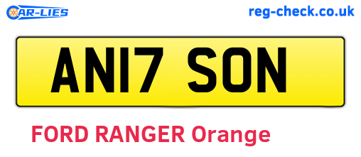 AN17SON are the vehicle registration plates.