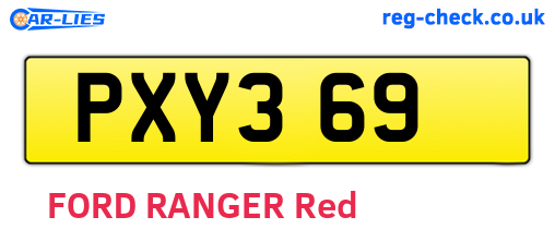 PXY369 are the vehicle registration plates.