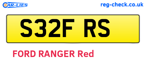 S32FRS are the vehicle registration plates.