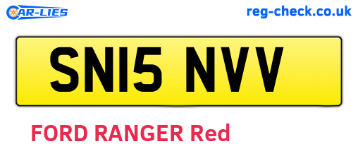 SN15NVV are the vehicle registration plates.