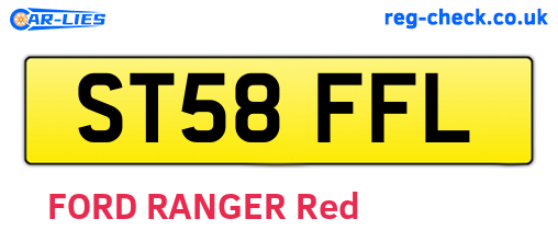 ST58FFL are the vehicle registration plates.