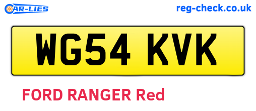 WG54KVK are the vehicle registration plates.