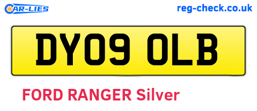 DY09OLB are the vehicle registration plates.