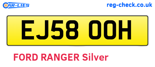 EJ58OOH are the vehicle registration plates.
