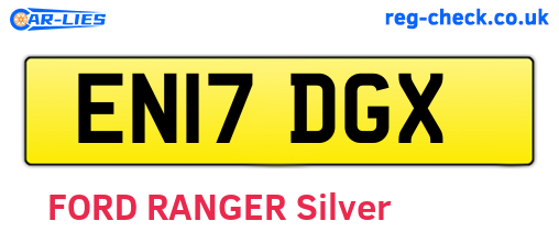 EN17DGX are the vehicle registration plates.