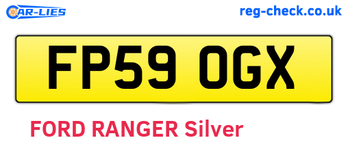 FP59OGX are the vehicle registration plates.
