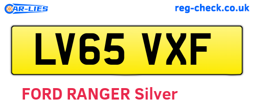LV65VXF are the vehicle registration plates.