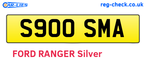 S900SMA are the vehicle registration plates.