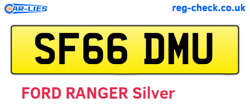 SF66DMU are the vehicle registration plates.