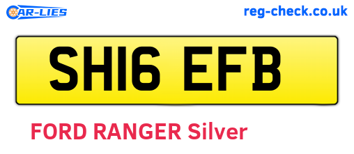 SH16EFB are the vehicle registration plates.
