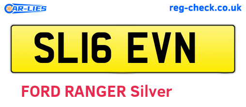 SL16EVN are the vehicle registration plates.