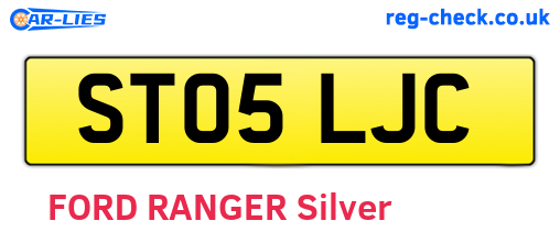 ST05LJC are the vehicle registration plates.