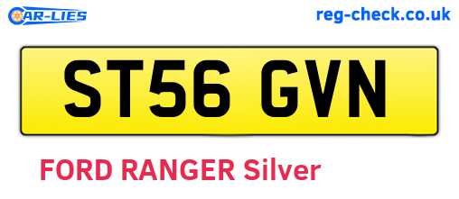 ST56GVN are the vehicle registration plates.