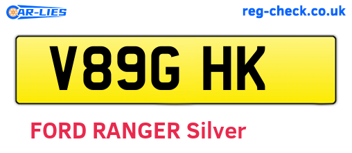 V89GHK are the vehicle registration plates.