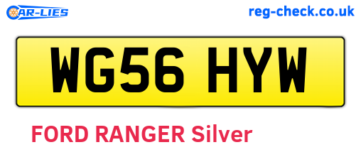 WG56HYW are the vehicle registration plates.