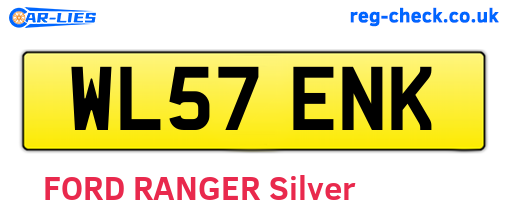 WL57ENK are the vehicle registration plates.