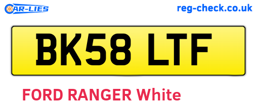BK58LTF are the vehicle registration plates.