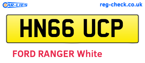 HN66UCP are the vehicle registration plates.