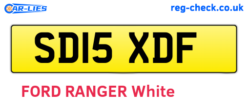 SD15XDF are the vehicle registration plates.