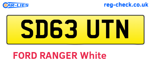 SD63UTN are the vehicle registration plates.