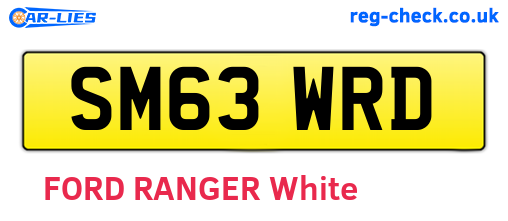 SM63WRD are the vehicle registration plates.