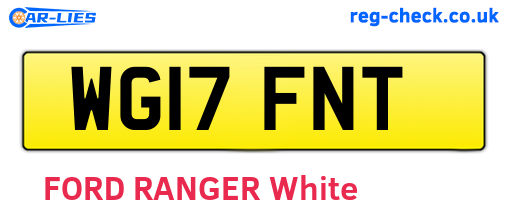 WG17FNT are the vehicle registration plates.