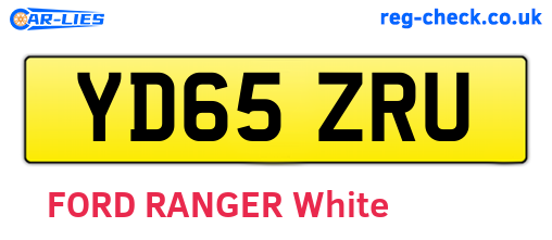 YD65ZRU are the vehicle registration plates.
